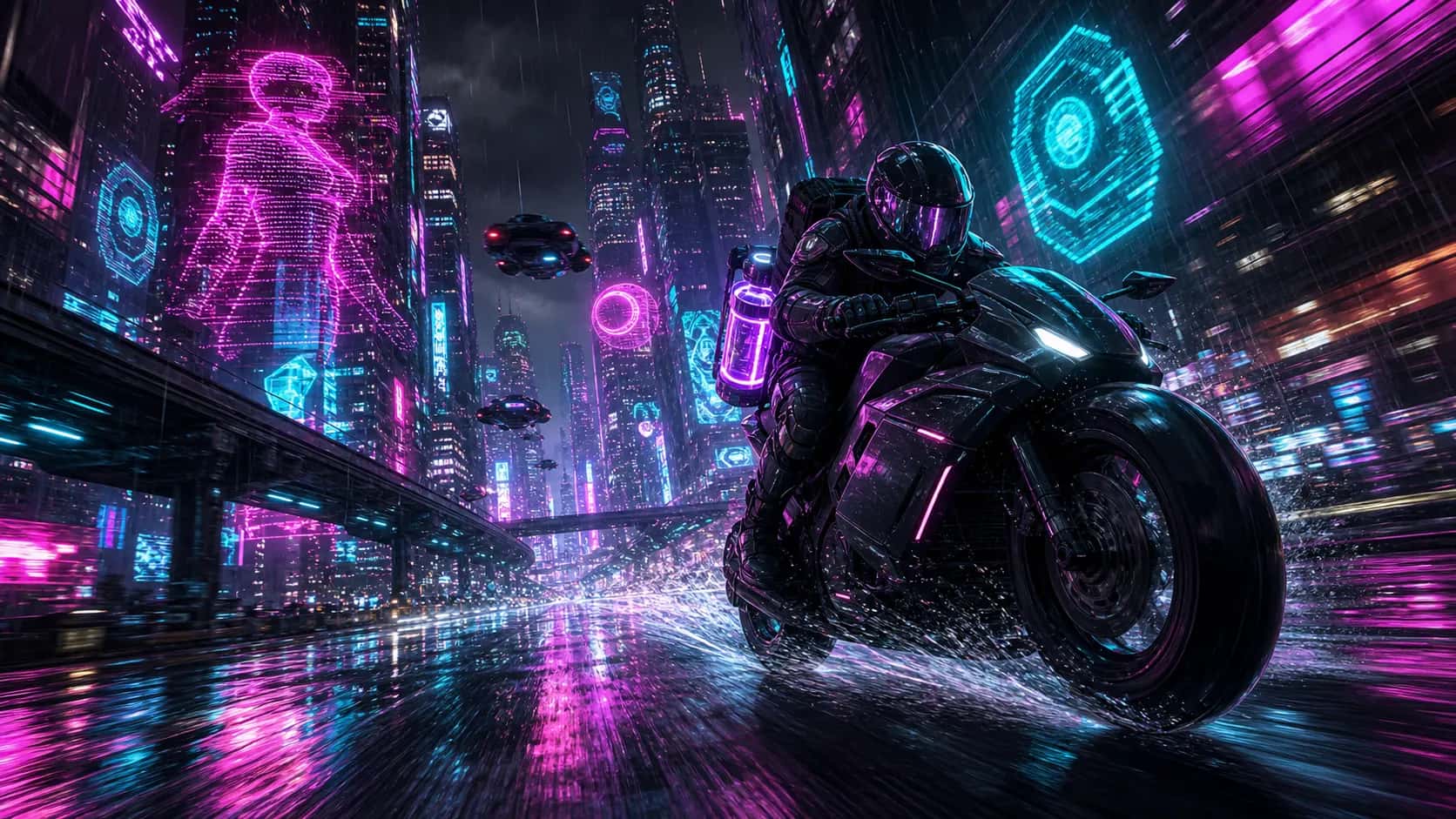 Neon Rain Courier